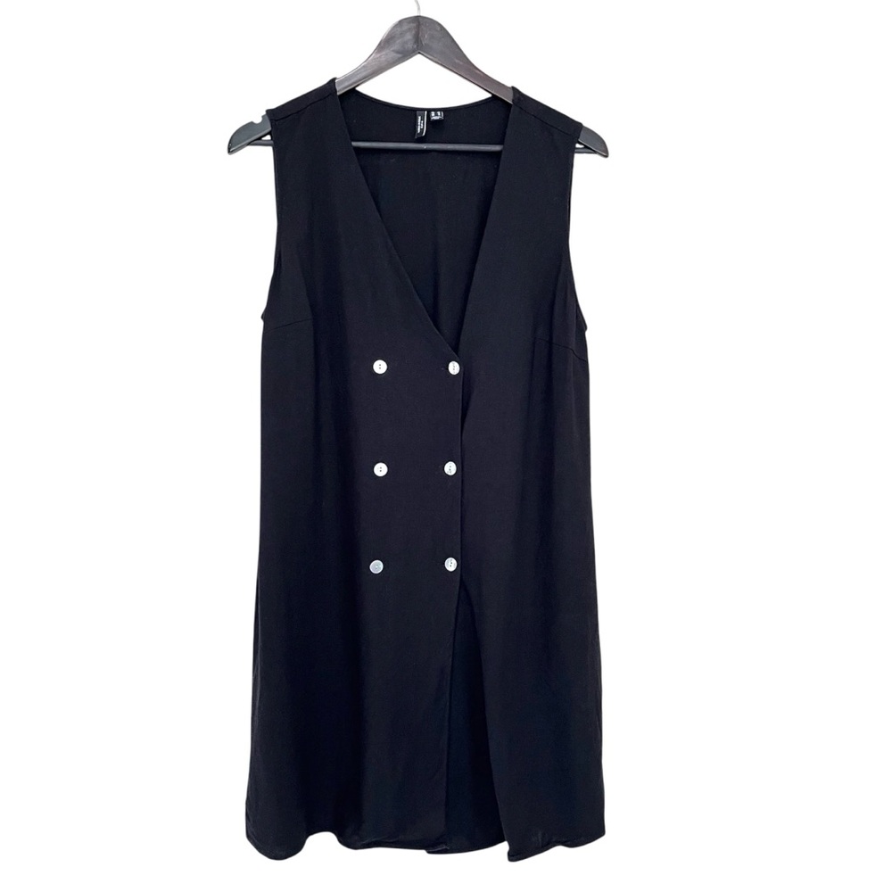 Vero Moda Curve Linen Blend Double Breasted Vest - Size 12